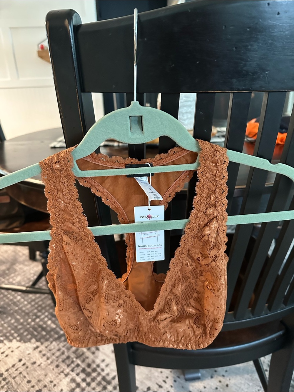 Cosabella Lace Racerback Bralette - Rust. this is a size small